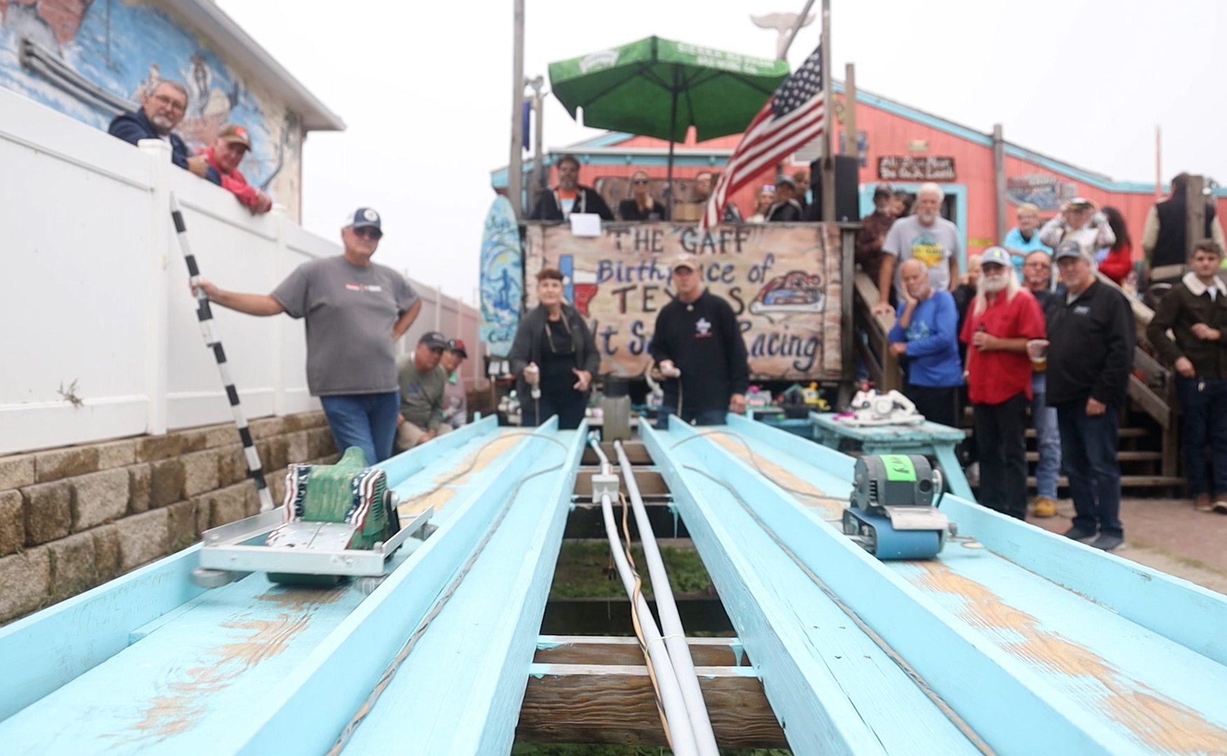 The Texas Bucket List Belt Sander Races at The Gaff in Port Aransas