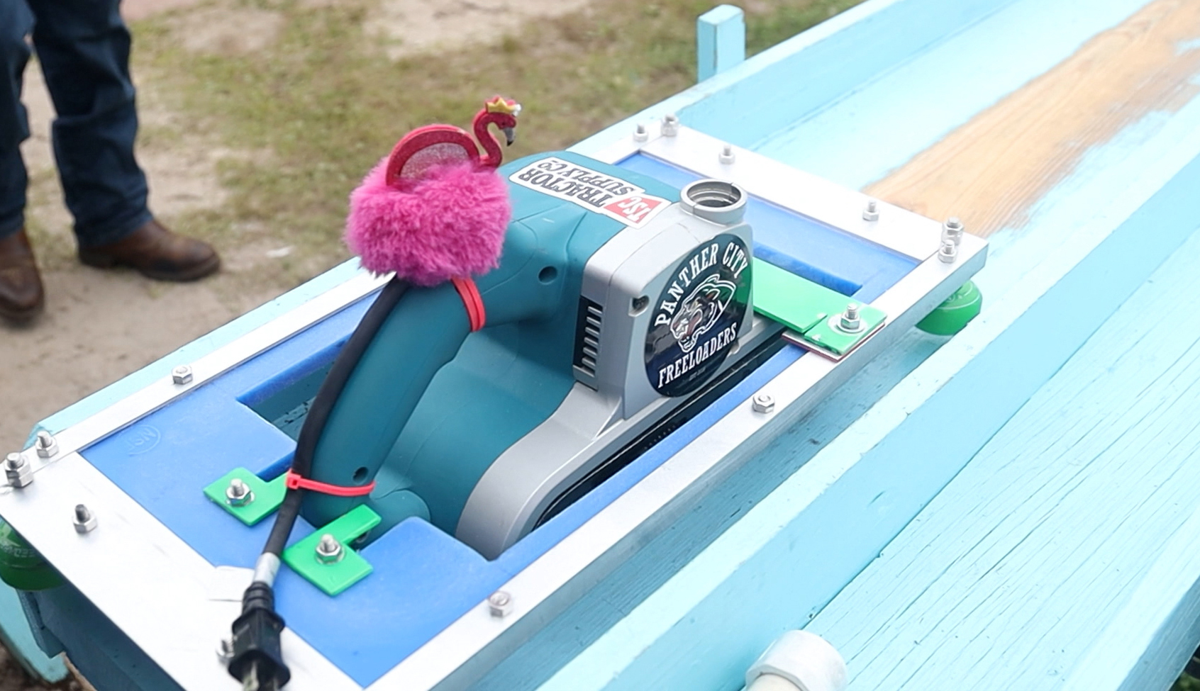 The Texas Bucket List Belt Sander Races at The Gaff in Port Aransas